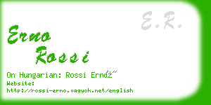 erno rossi business card